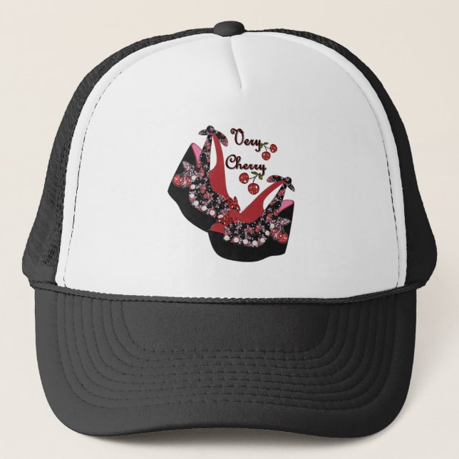 Casquette Rockabilly Very Cherry Shoes (Devant)