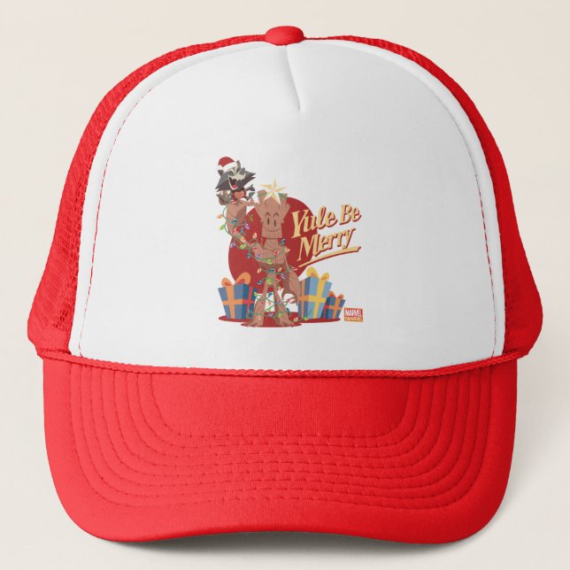 Casquette Rocket & Groot "Yule Be Merry" (Devant)