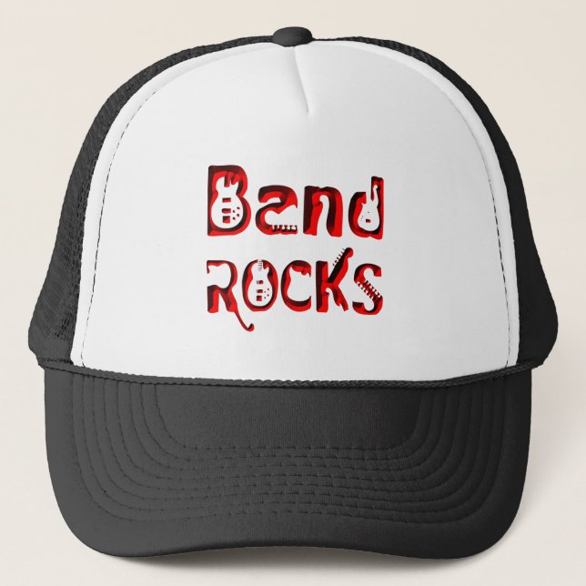 Casquette Rocks Red Band en rouge (Devant)