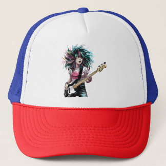Casquette Rockstar Rhythm : Bass-Playing Asian Girl