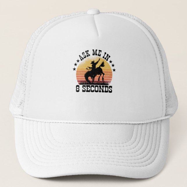 Casquette Rodeo Western Cowboy Wild West Retro Horse (Devant)