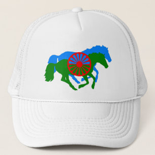 Casquette Romany Gypsy flag text and horse 