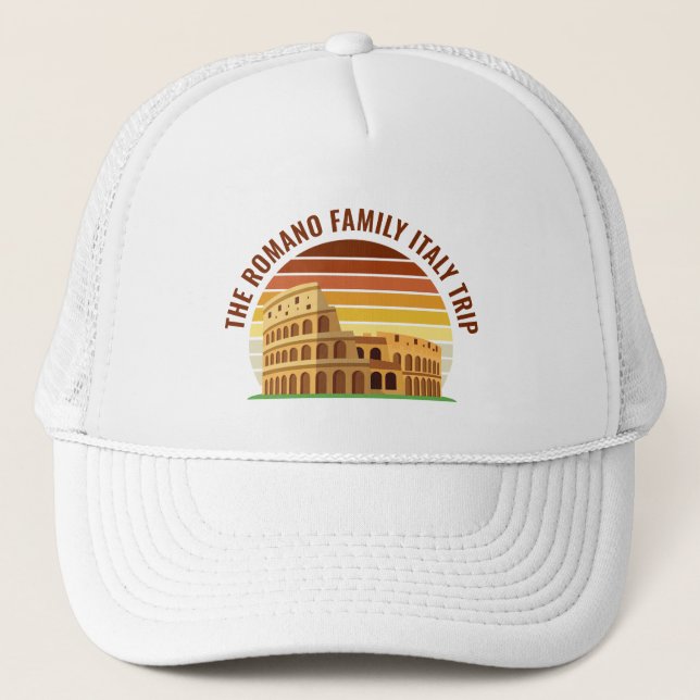 Casquette Rome Italie Voyage en famille Colisée Coucher de s (Devant)