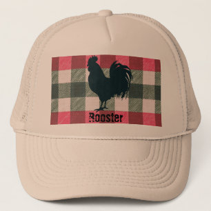 Casquette Rooster Farmhouse En vichy Trucker Hat sur mesure