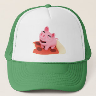 Casquette Rosa the Pig Love Pizza