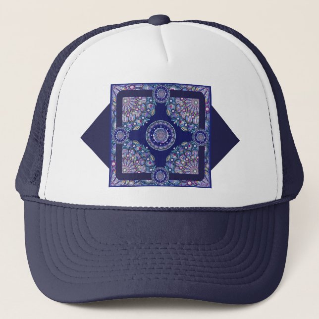 Casquette Rosace bleue (Devant)