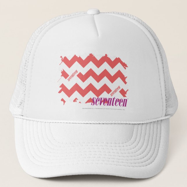 Casquette Rose 2 de zigzag (Devant)