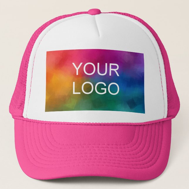 Casquette Rose Blanc Créez votre propre logo de téléchargeme (Devant)