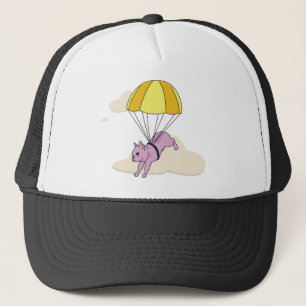 Casquette rose d'amusement de parapluie de