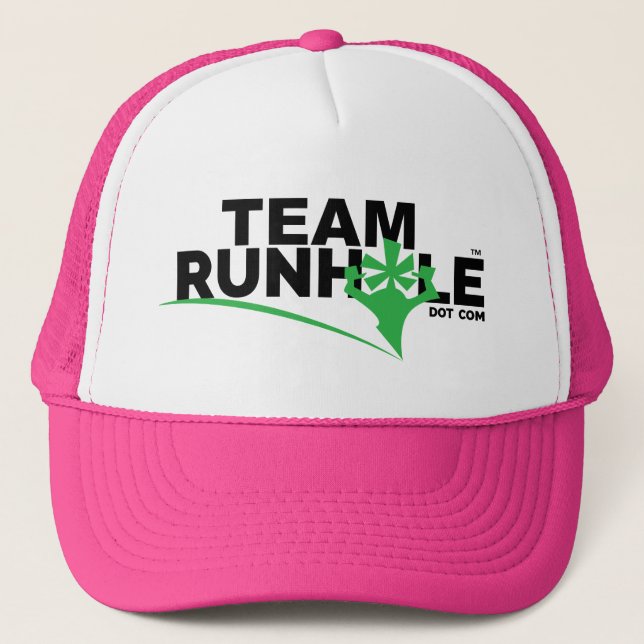 Casquette ROSE de chapeau de Runhole d'équipe ! (Devant)