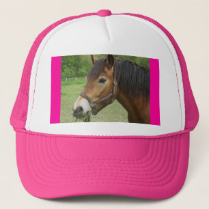 Casquette rose de cheval