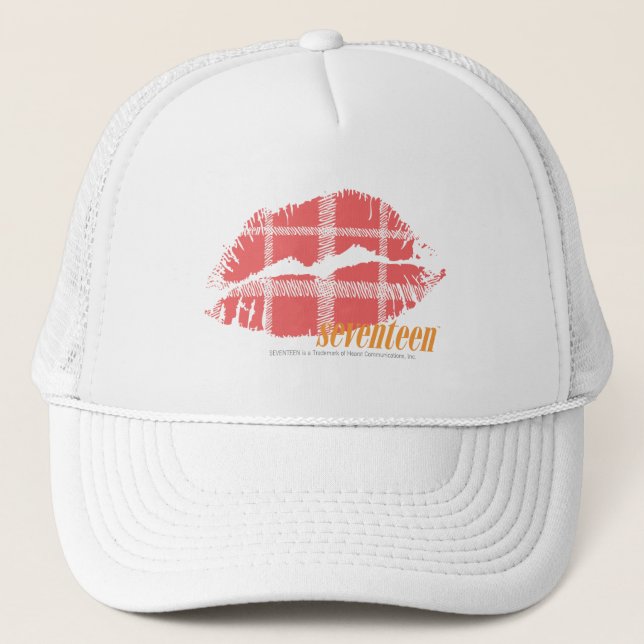 Casquette Rose de plaid (Devant)