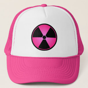 Casquette rose de symbole de rayonnement