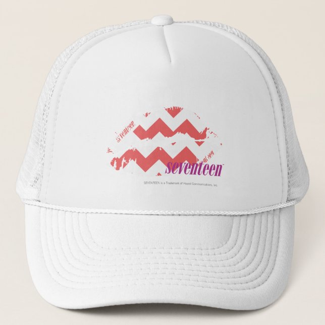 Casquette Rose de zigzag (Devant)
