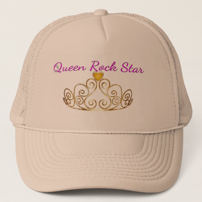 Casquette rose d'or de la Reine Rockstar (Devant)