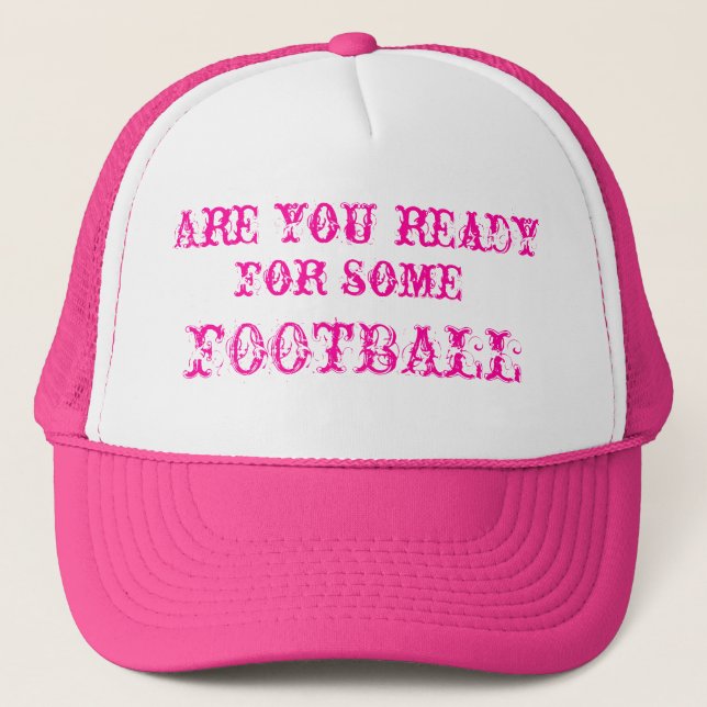 Casquette rose du football (Devant)