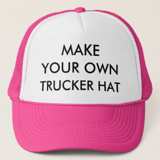 CASQUETTE ROSE et BLANC de CAMIONNEUR personnalisé