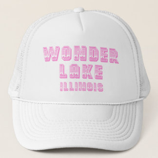 Casquette rose et blanc de ligne de flottaison de