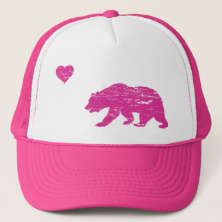 Casquette rose vintage de camionneur d'amour de la