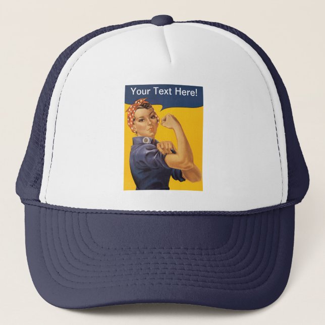 Casquette Rosie le Riveter Nous pouvons le faire! Votre text (Devant)