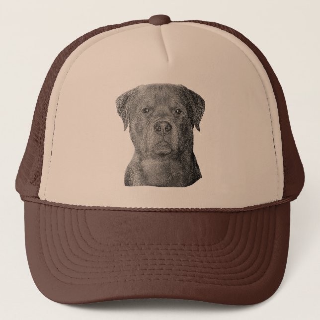 Casquette Rottweiler - image stylisée - ajoutez votre propre (Devant)