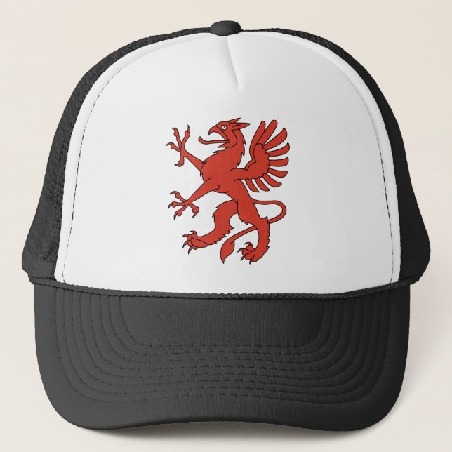 Casquette Rouge animal Créature Dragon Wings Langue de la la (Devant)