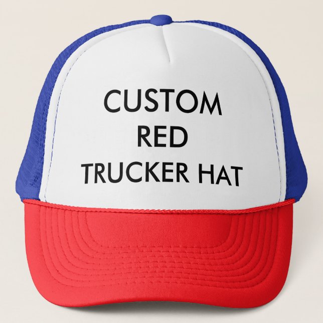 CASQUETTE ROUGE, BLANC et BLEU de CAMIONNEUR (Devant)
