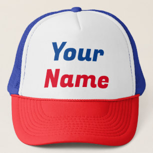 Casquette Rouge, blanc et bleu PERSONNALISABLE