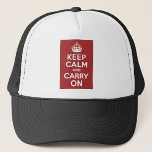 Casquette Rouge Brown Gardez le calme et continuer