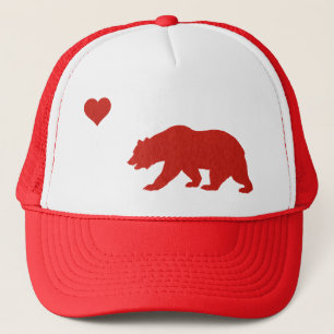 Casquette rouge de camionneur d'amour de la