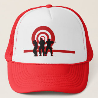 Casquette rouge de militaires de cible