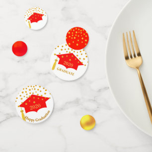 Casquette rouge et table d'or Confetti
