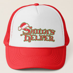 Casquette rouge et vert de Noël de l'aide de Pèr