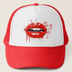 Casquette Rouge lèvres baiser beauté maquillage mode