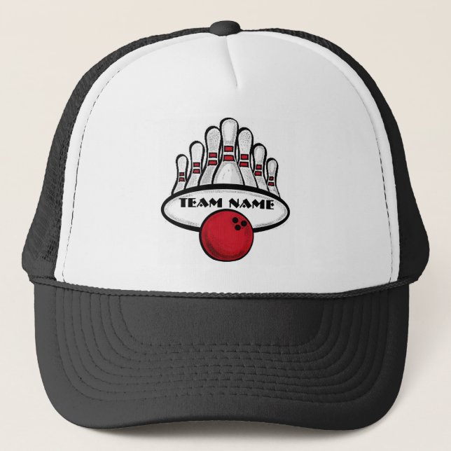 Casquette rouge personnalisable de sport collectif (Devant)