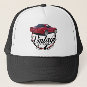 Casquette Rouge vintage Corvette de garage