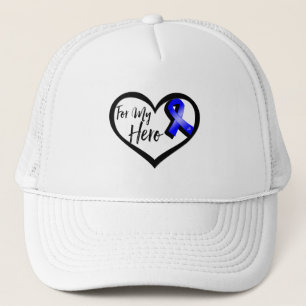 Casquette Ruban bleu de conscience pour mon héros