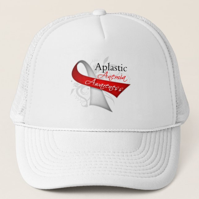 Casquette Ruban de conscience d'anémie aplastique (Devant)