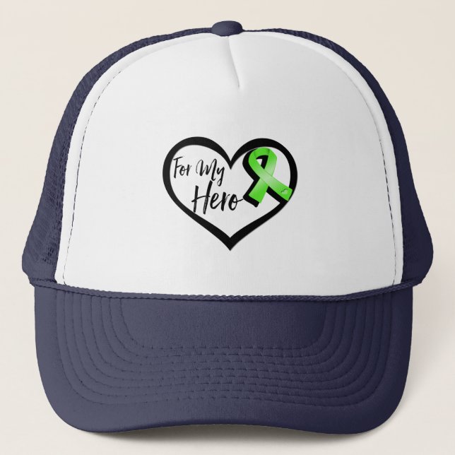 Casquette Ruban de conscience de vert de chaux pour mon (Devant)