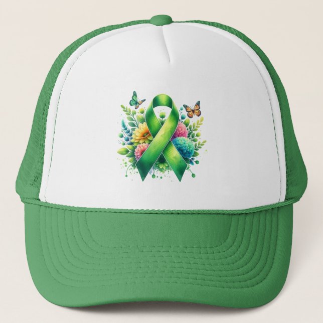 Casquette Ruban de sensibilisation à la maladie de Lyme (Devant)
