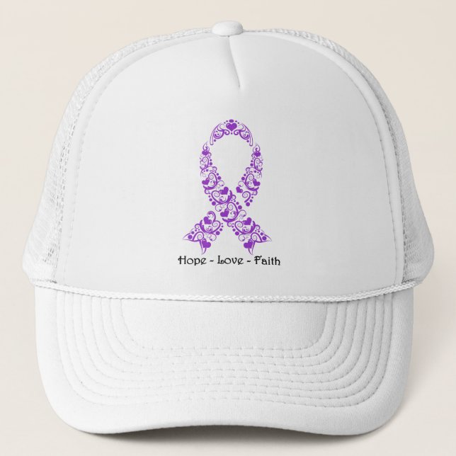 Casquette Ruban de sensibilisation à la pourpre Hope (Devant)