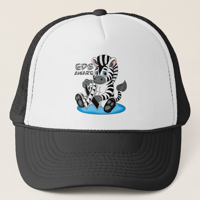 Casquette Ruban de sensibilisation EDS et Zebra (Devant)