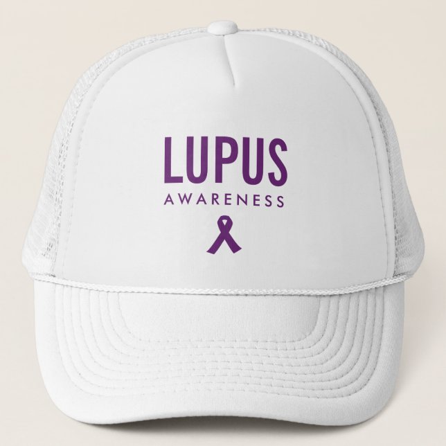 Casquette Ruban de sensibilisation Lupus pourpre (Devant)