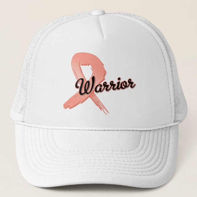 Casquette Ruban Grunge du guerrier du cancer utérin (Devant)