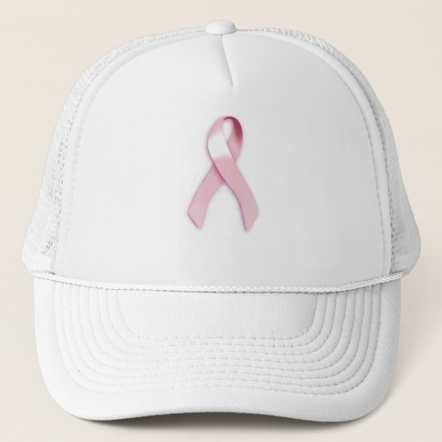 Casquette "Ruban rose de soutien" - Sensibilisation au cance (Devant)