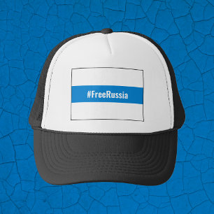 Casquette Russie libre - Anglais - Bleu blanc