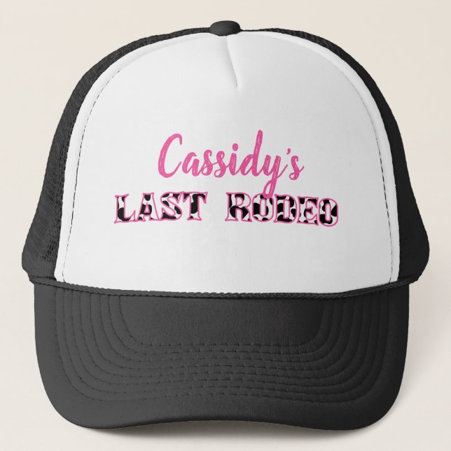 Casquette Sa Dernière soirée de bachelorette Rodeo Disco (Devant)