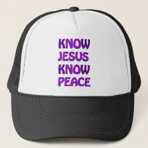 Casquette Sachez que Jésus savent la paix aucun Jésus aucune