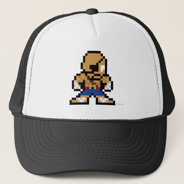 Casquette Sagat à 8 bits (Devant)