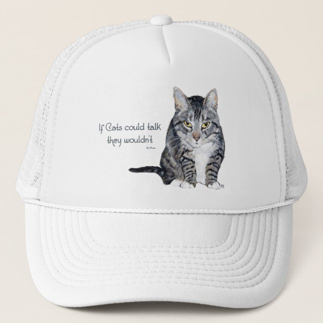 Casquette Sagesse de chat - si les chats pouvaient parler, i (Devant)